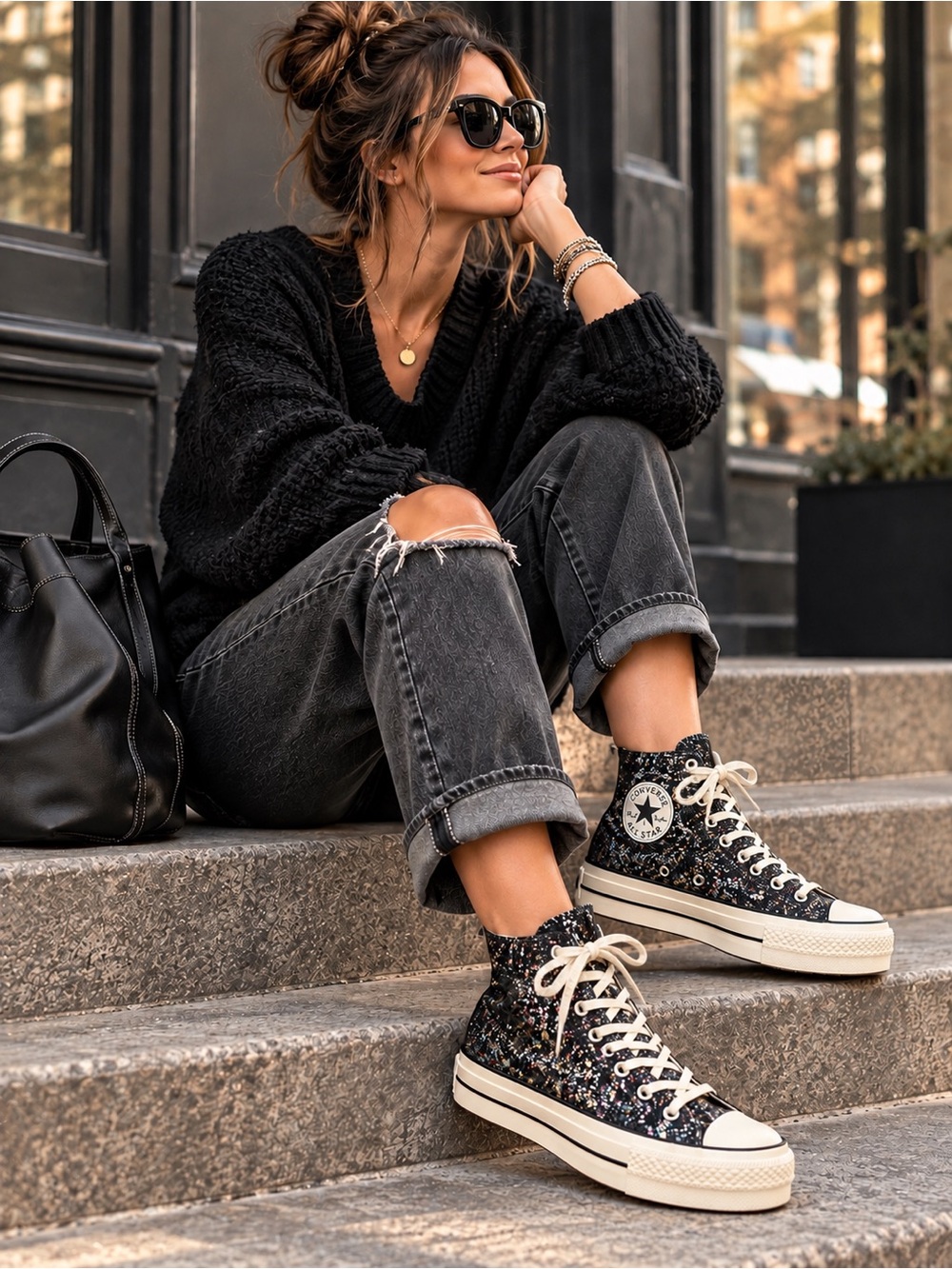 Converse Chuck Taylor All Star Lift Shinefetti Glitter Platform High Tops 9